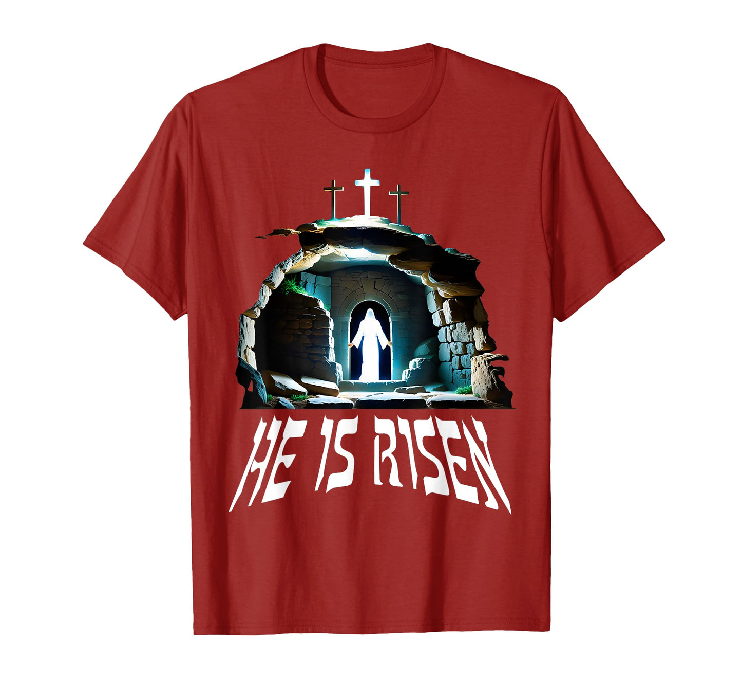 Resurrection Jesus Empty Tomb He Is Risen Glory tee T-Shirt