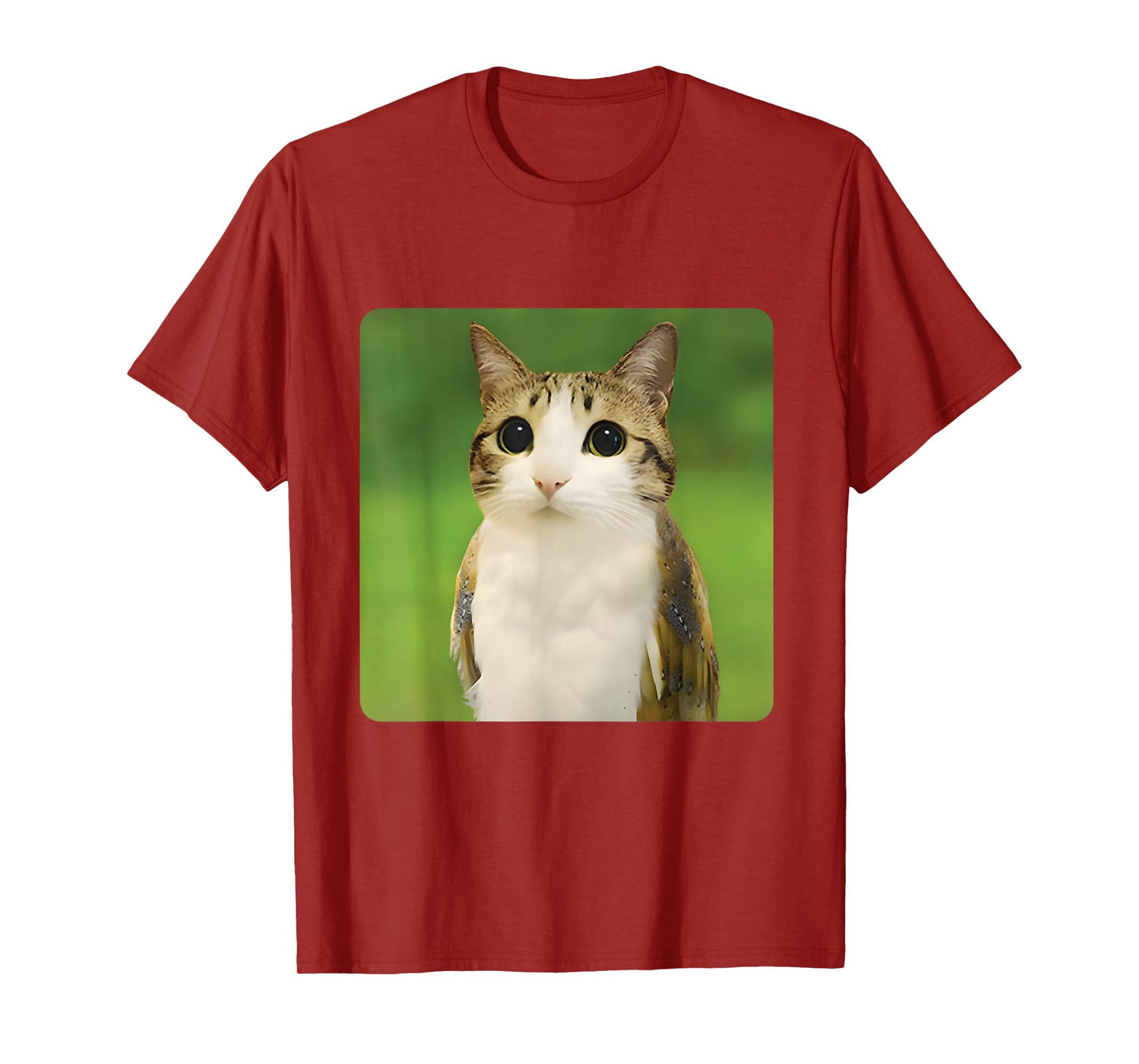 Cat Owl Funny Cursed Internet Trendy Cat Cute Meme Brainrot T-Shirt