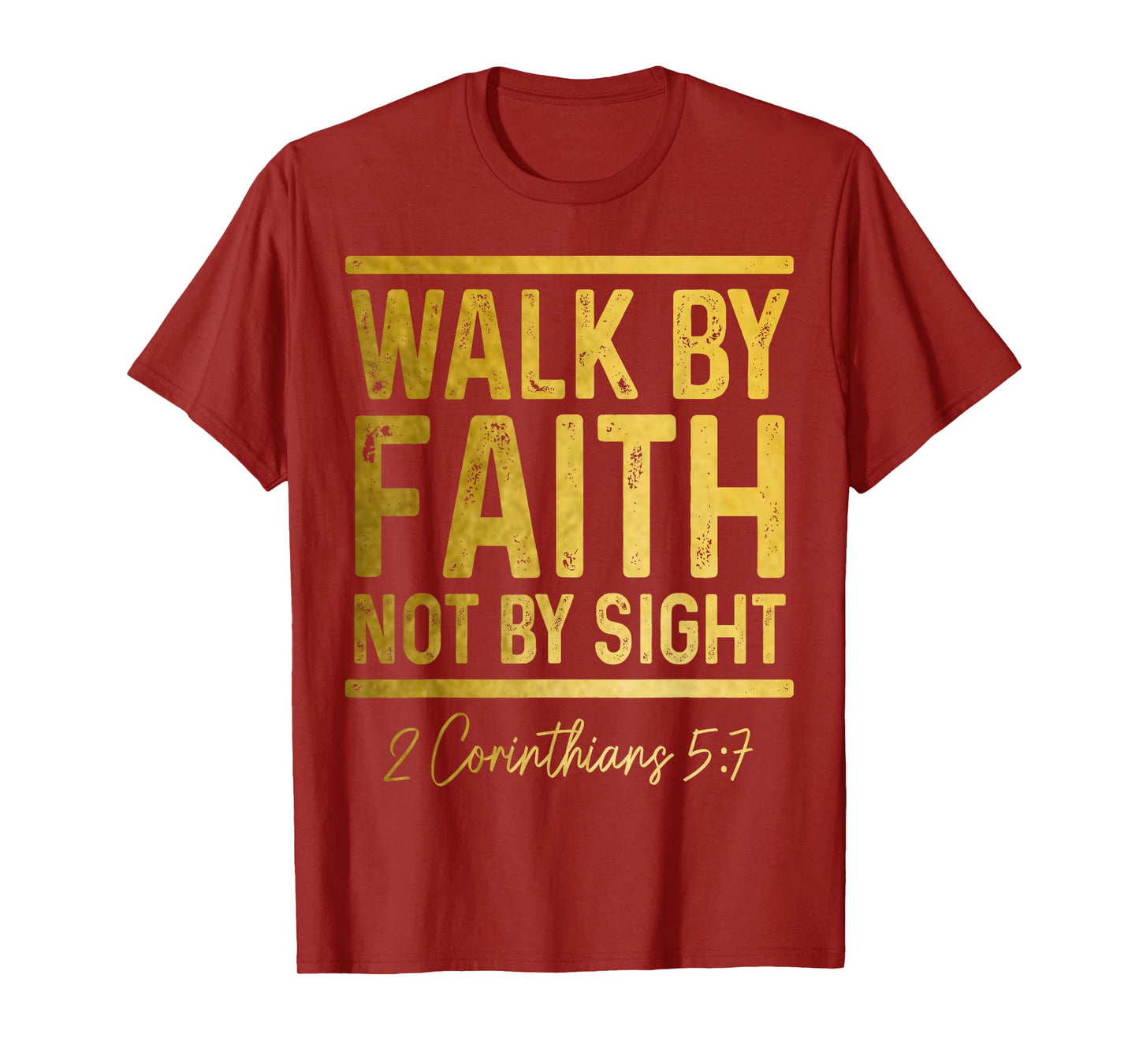 Bible Verse Walk Faith Not By Sight Christian Pastor T-Shirt