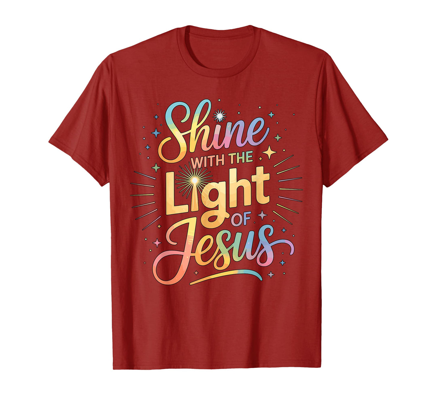 Shine The Light of Jesus Christian Faith T-Shirt