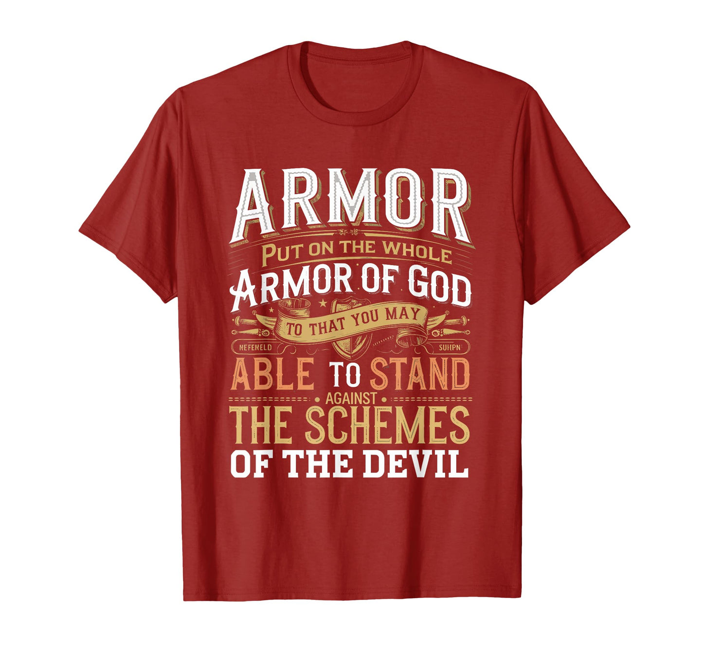 Armor of God Ephesians 6:17 Bible Verse Christian T-Shirt