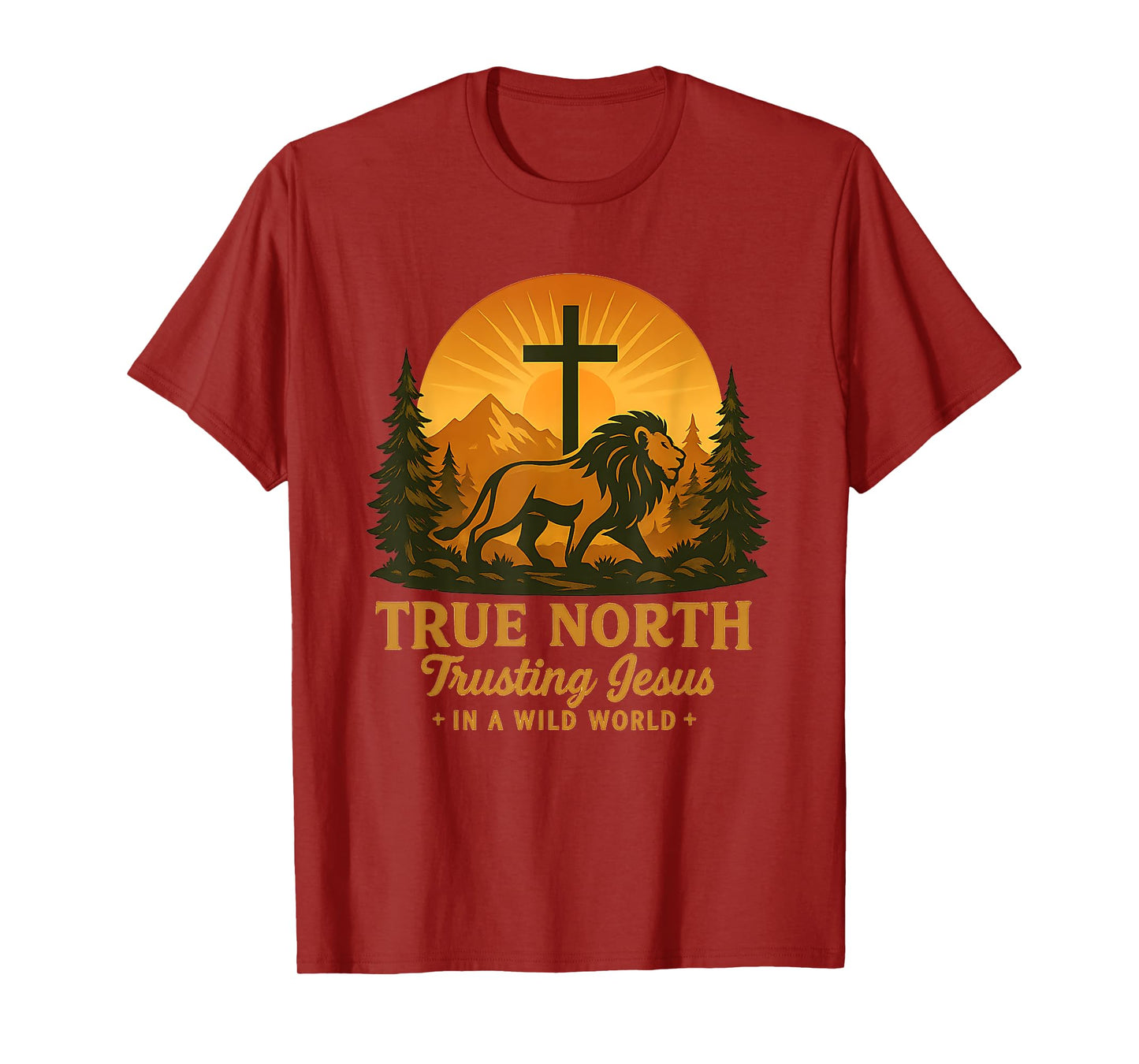 True North Trusting Jesus Lion Christian Inspiration T-Shirt