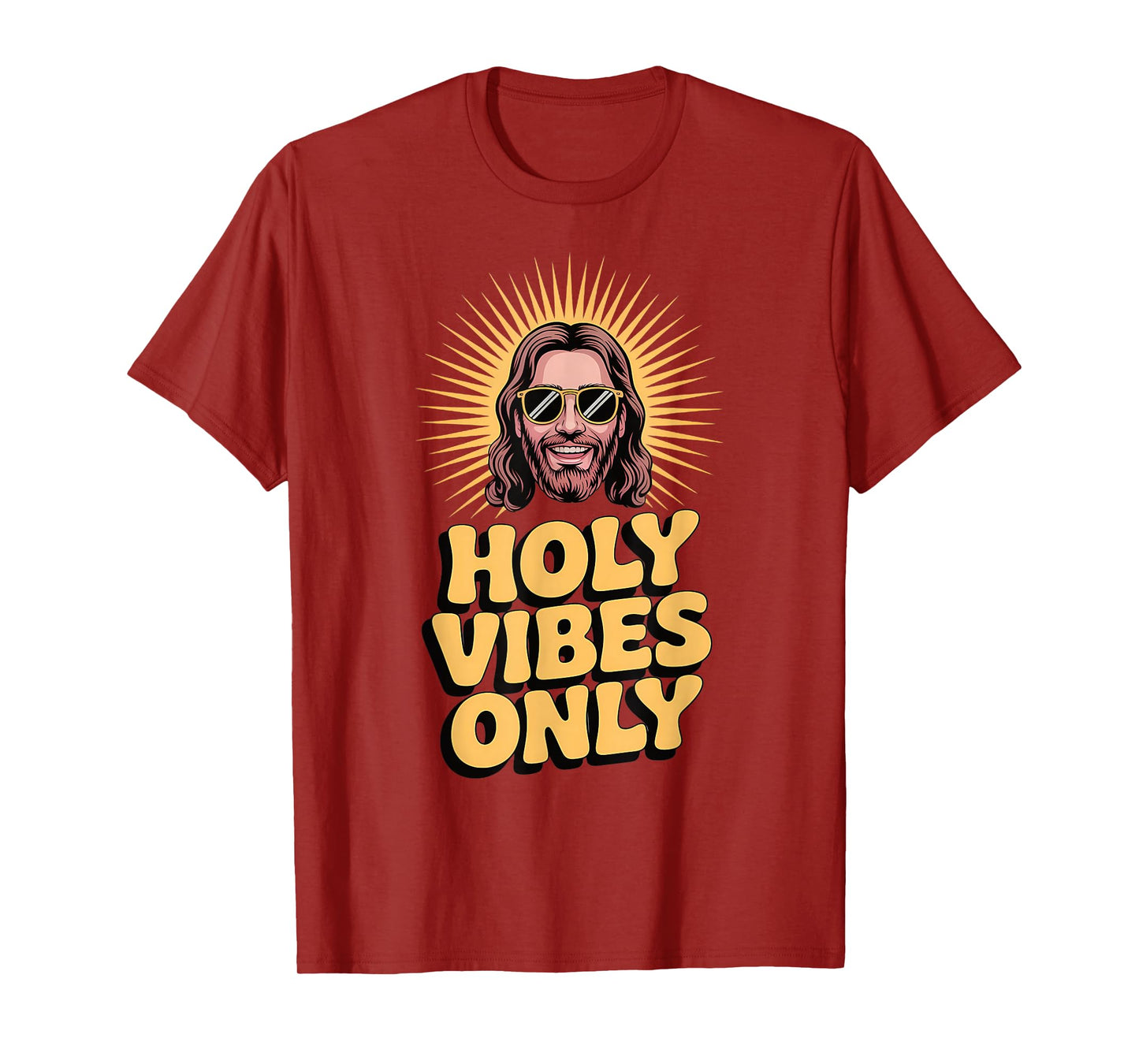 Holy Vibes Only Funny Jesus Religious Christian Faith T-Shirt
