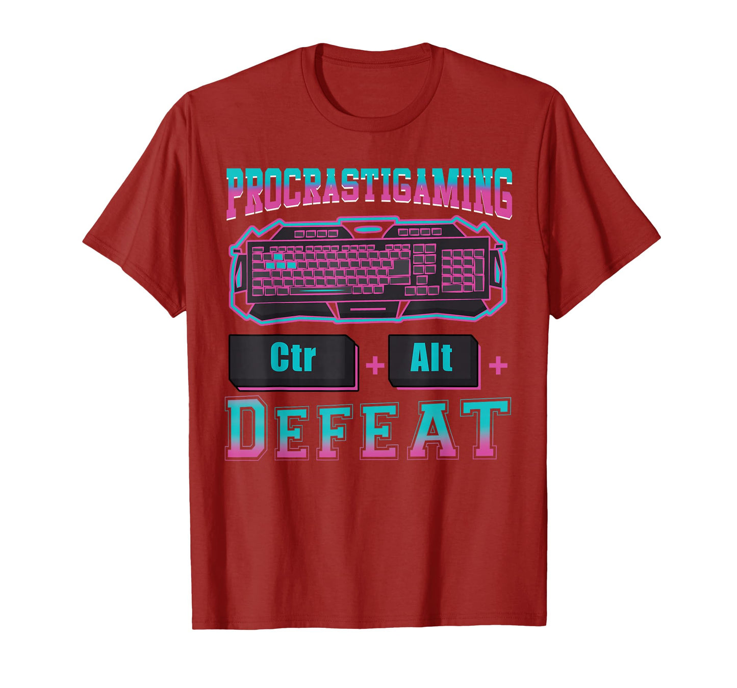 Gamer Procrastigaming CTR Alt Defeat Gaming T-Shirt
