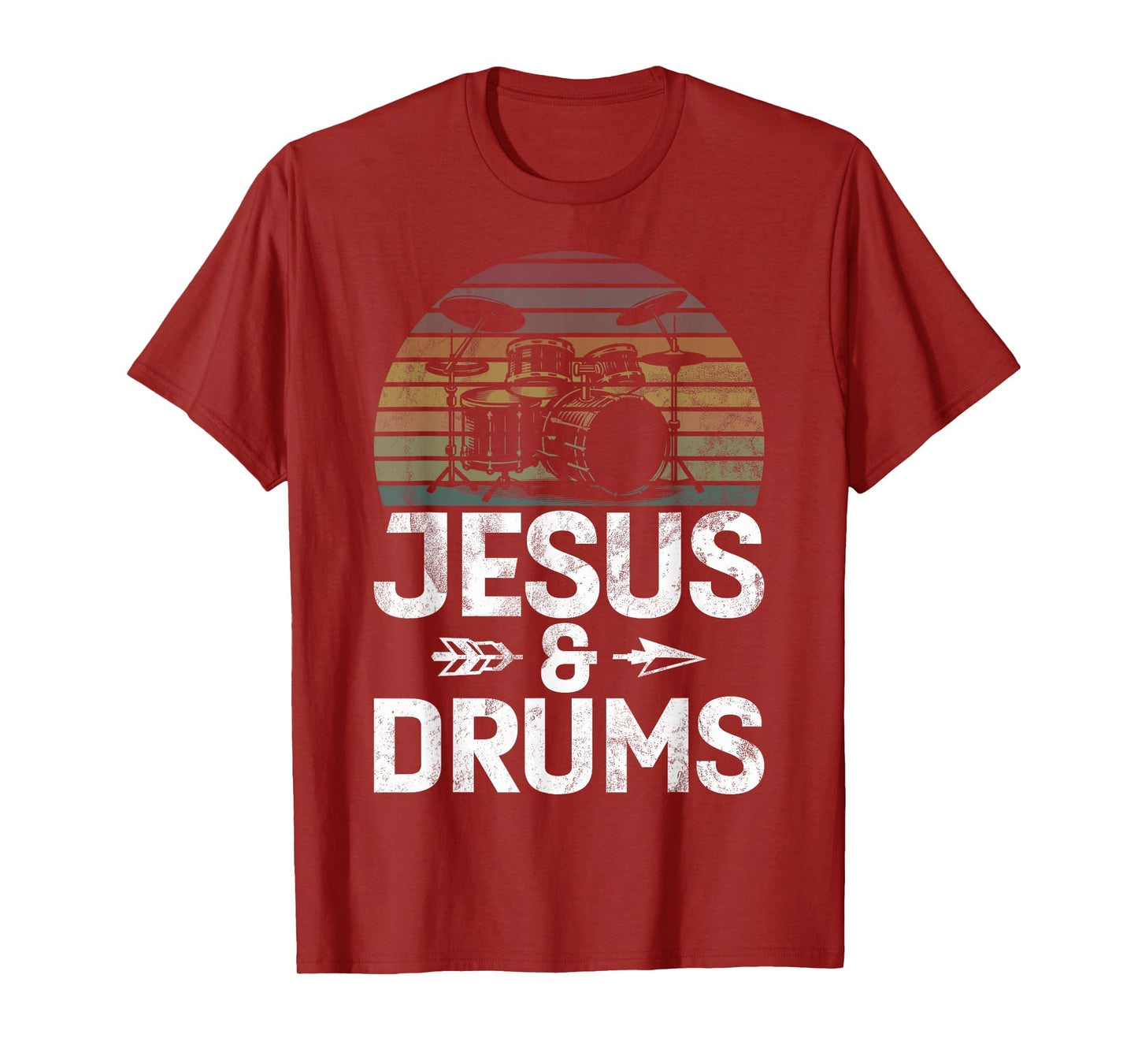 Christian Drummer Jesus Drums Drumsticks Faith Worship T-Shirt