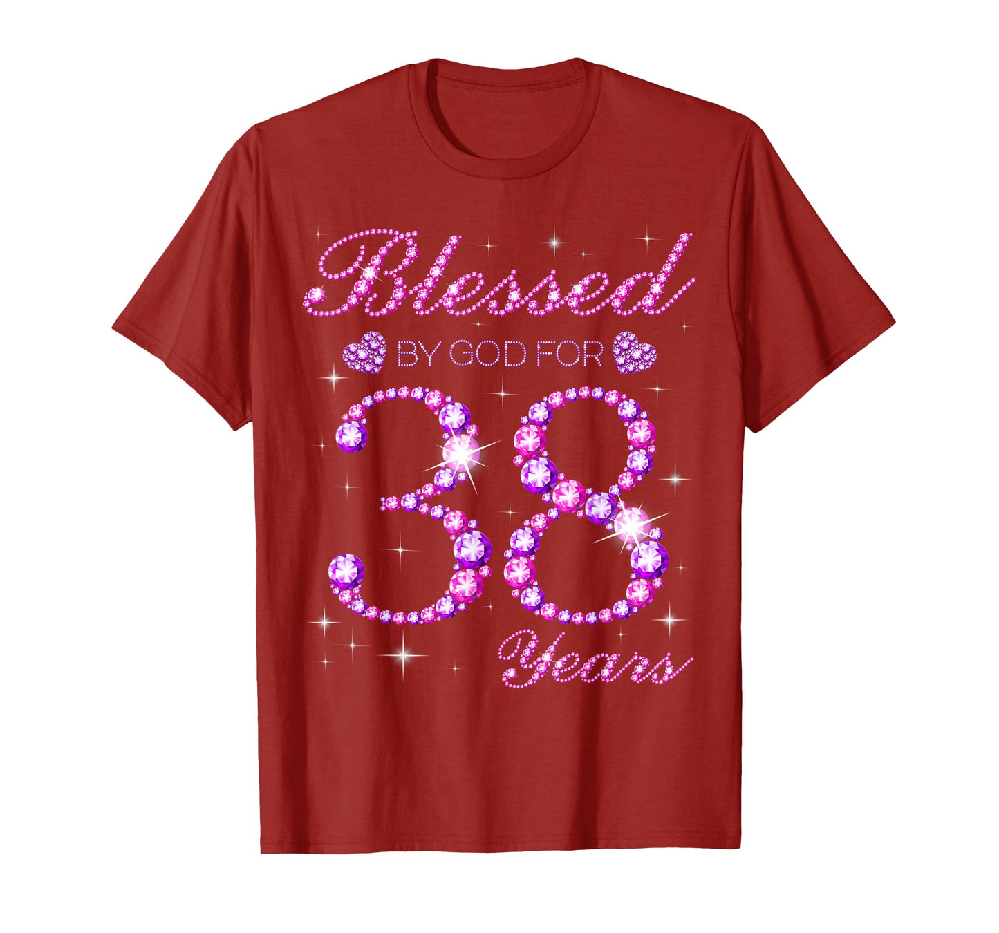 Blessed by God for 38 Years Old 38th Birthday Party T-Shirt