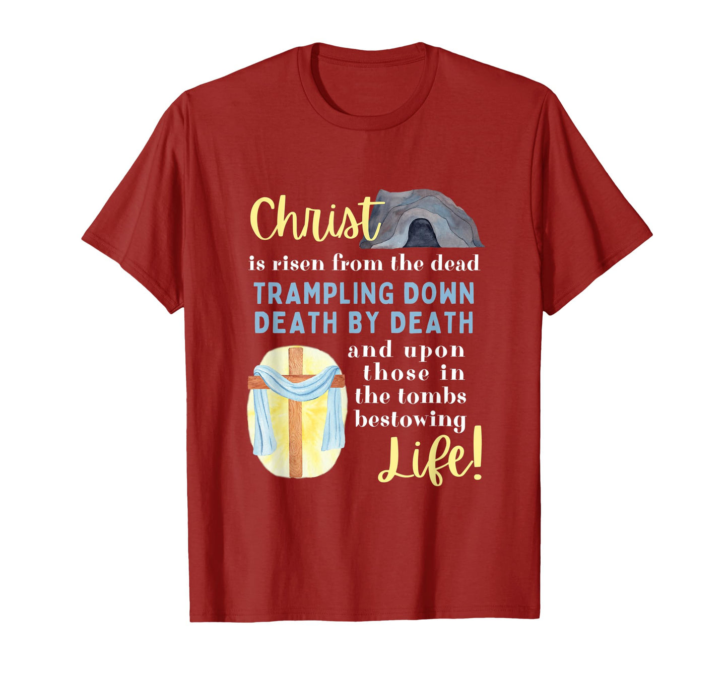Orthodox Easter Pascha Christ is Risen Quote Christian Women T-Shirt