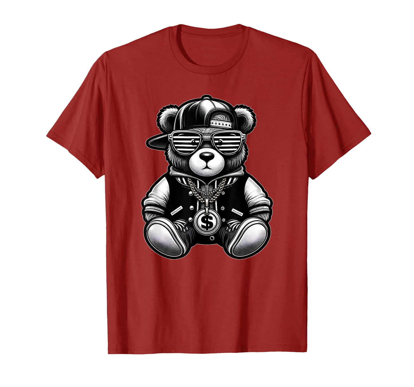 Funny Hip Hop Teddy Bear 90s Graffiti Art Rap Lover Gangsta T-Shirt