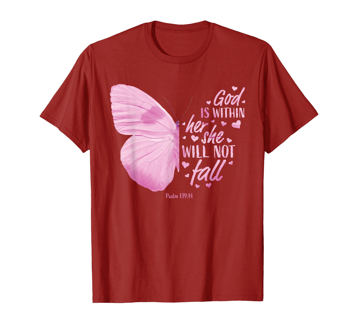 God Is Within Her She Will Not Fall Christian Sayings Women T-Shirt