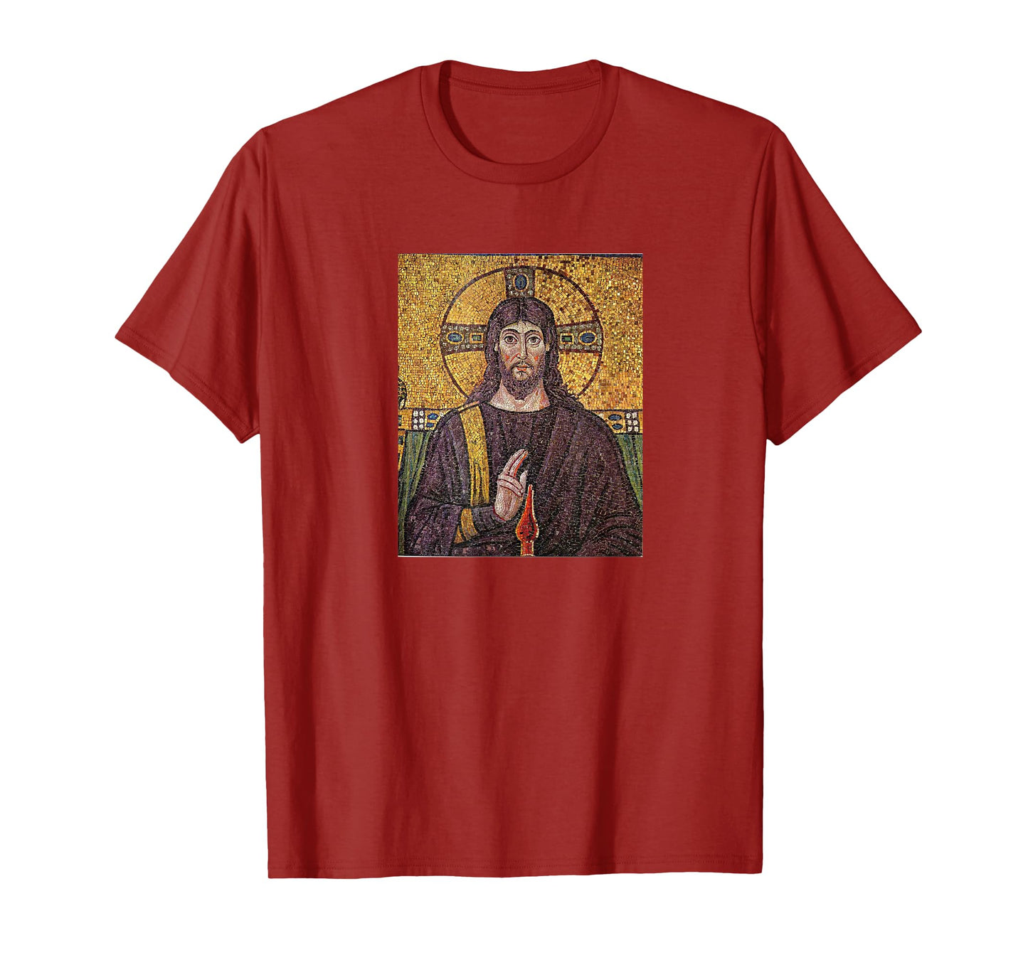 JESUS PAINTING SHIRT Ancient Christ Mosaic T-Shirt Christian T-Shirt