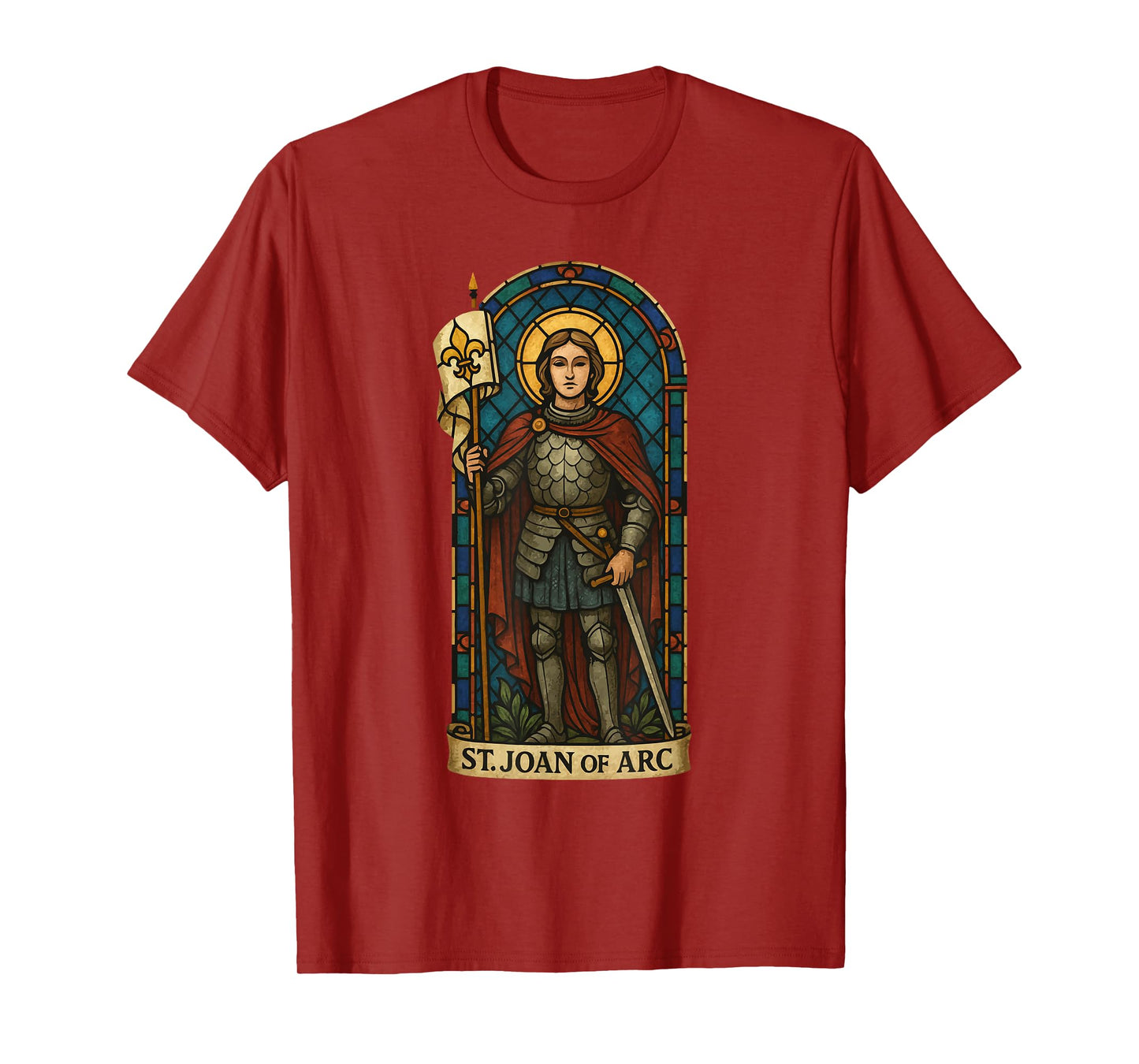 Stained Glass St. Joan of Arc T-Shirt