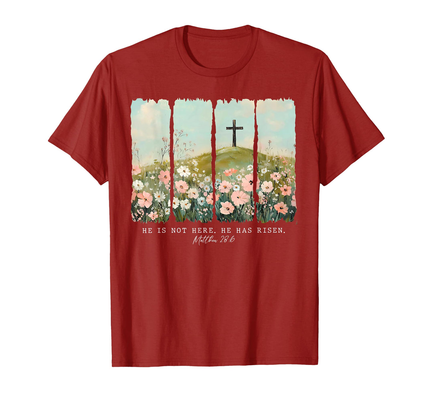 He Is Not Here He Has Risen Jesus Christian Happy Easter T-Shirt