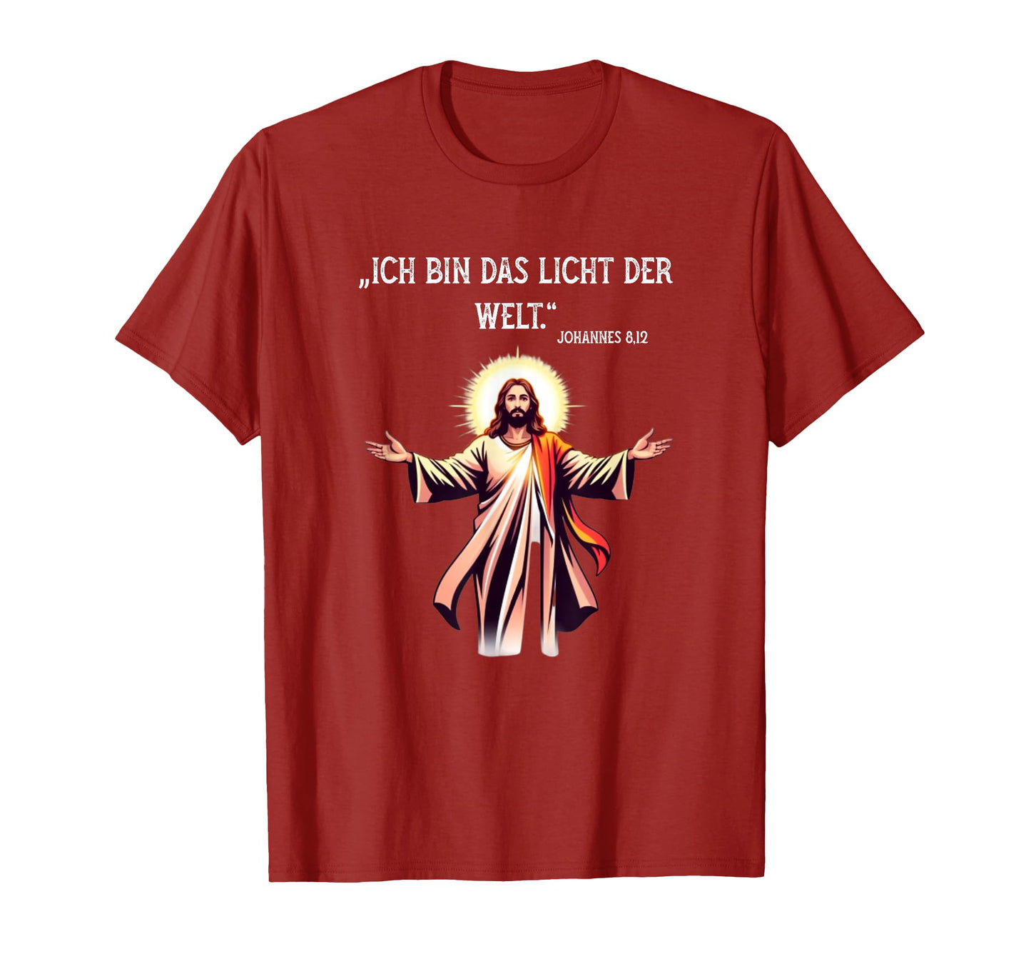 Jesus Light of The World Christian Design with Bible Verse T-Shirt