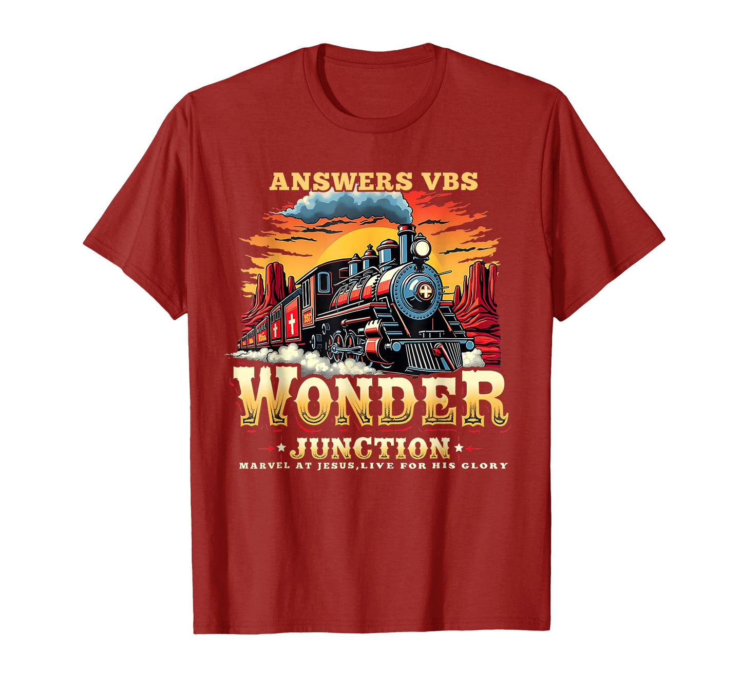 Answers VBS Wonder Junction Christian Train Theme Apparel T-Shirt
