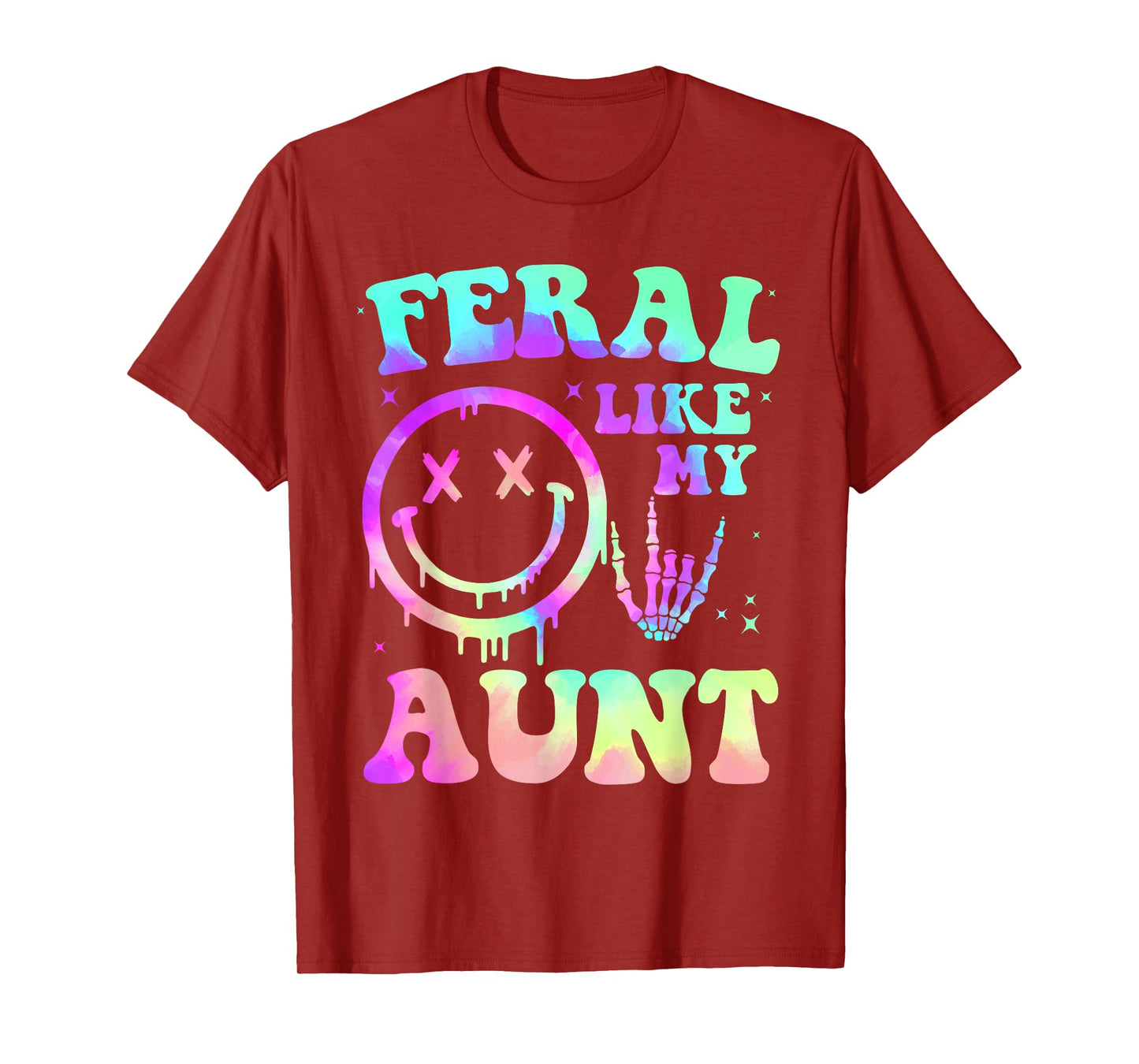 Feral Like My Aunt Funny Feral Nephew Niece Aunt Mothers Day T-Shirt