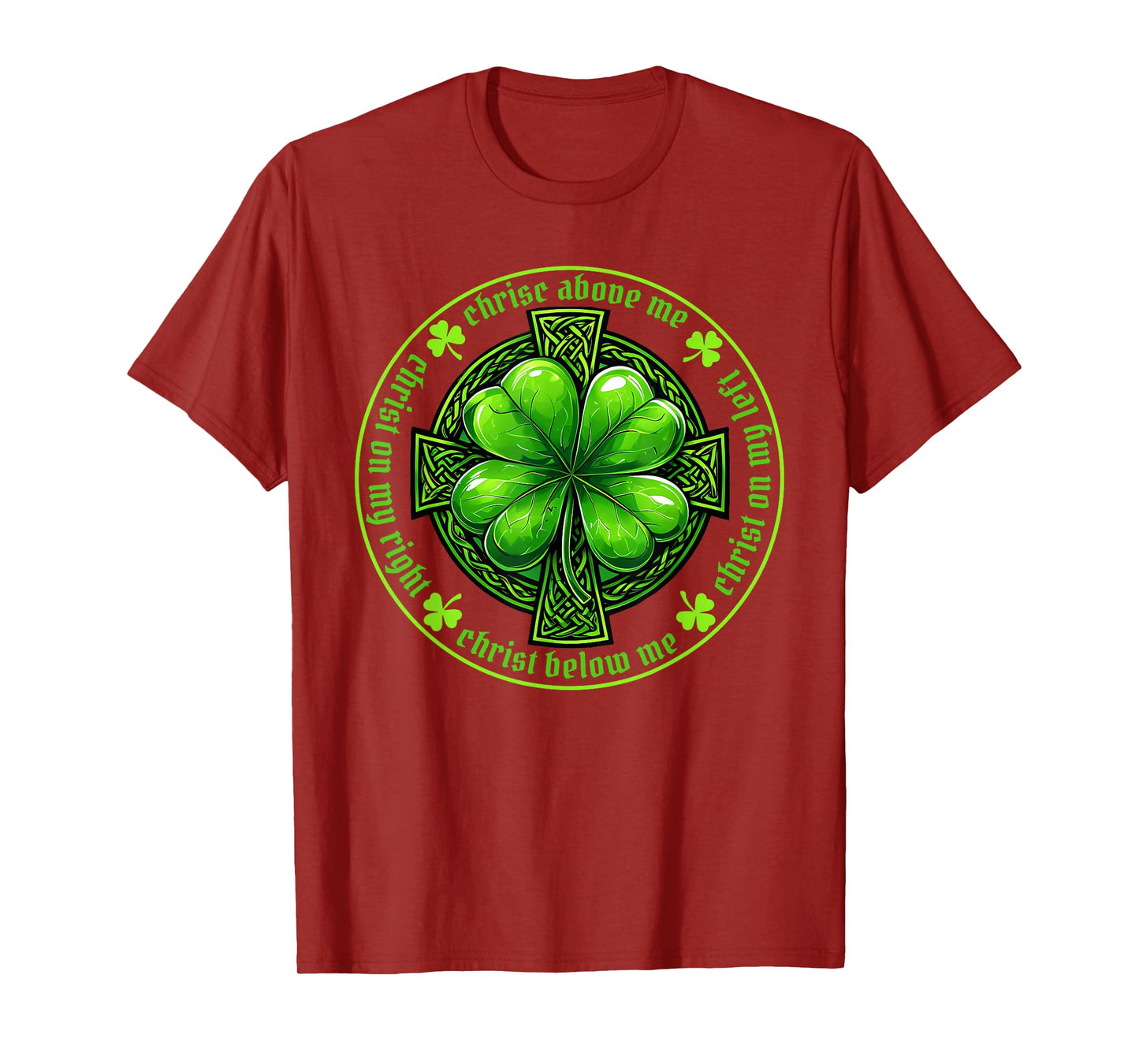 St. Patrick's Breastplate Lorica Prayer Catholic Irish Cross T-Shirt