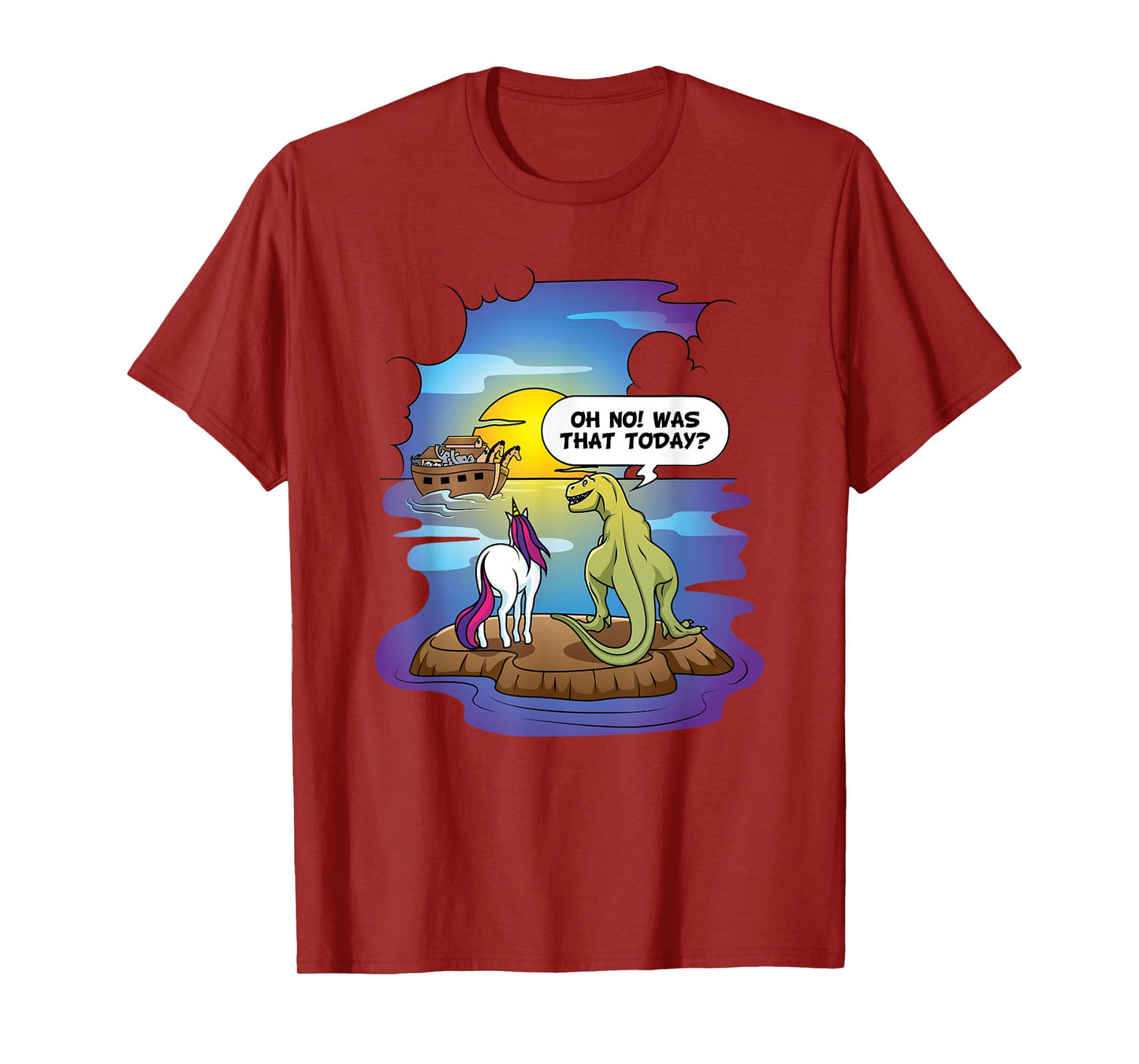 Noah's Ark Christian Bibble The Last Unicorn Dinosaur T-Shirt