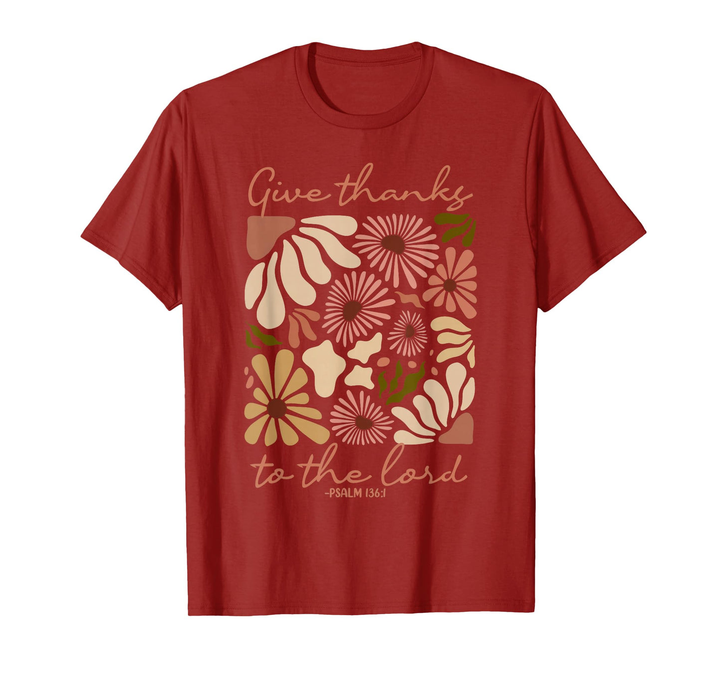 Give Thanks To The Lord Jesus Christian Thanksgiving Autumn T-Shirt