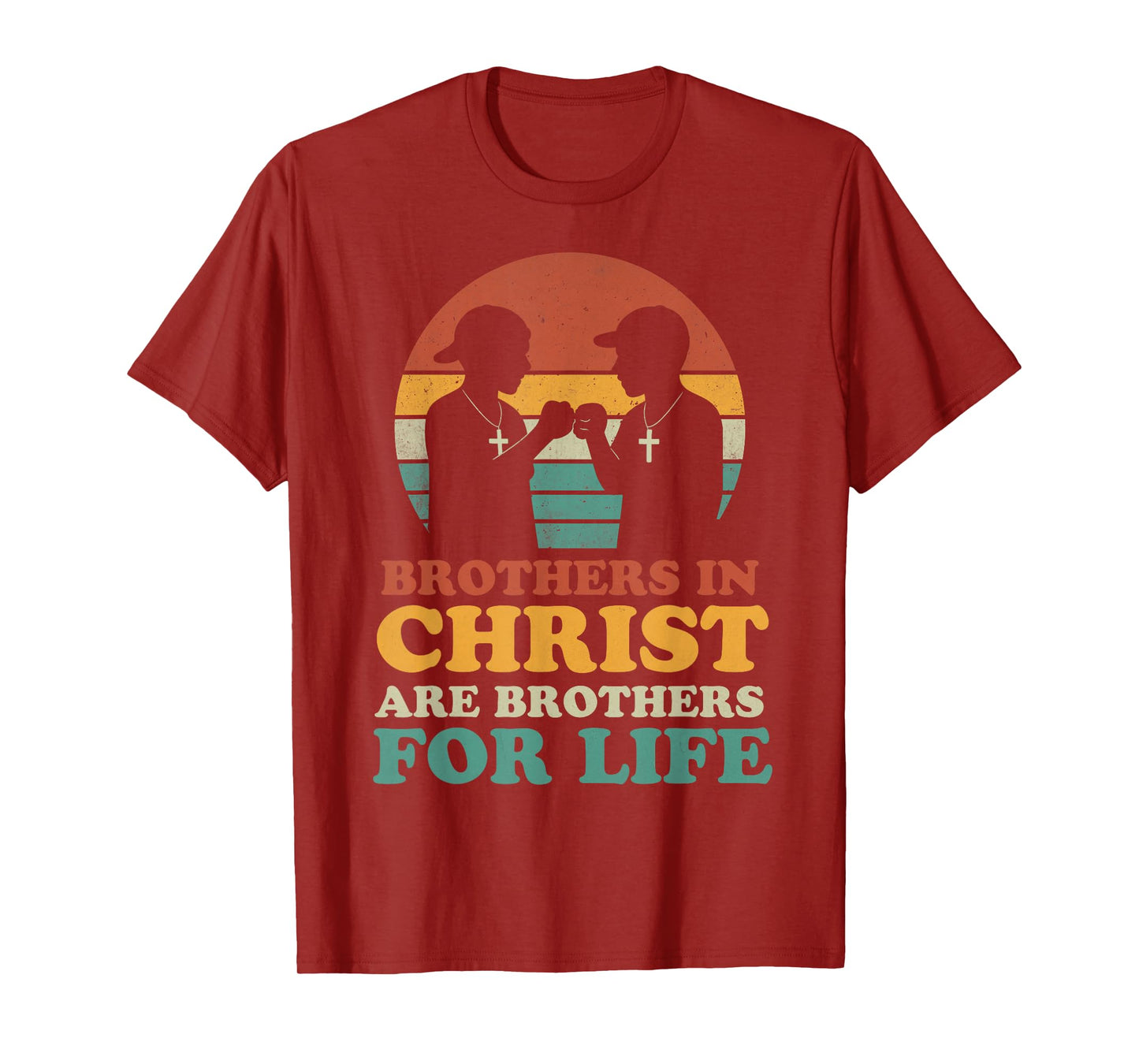 Brothers In Christ Retro Christian Boys Kids Matching Faith T-Shirt