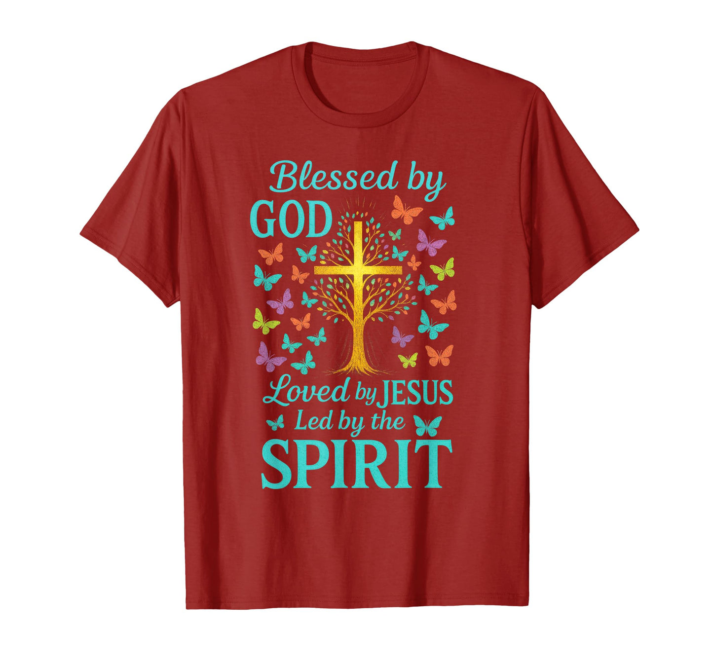 Blessed by God - Christian Faith Cross T-Shirt