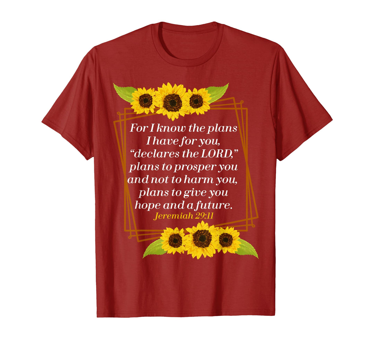 Jeremiah 29:11 Bible Christian for Christian T-Shirt