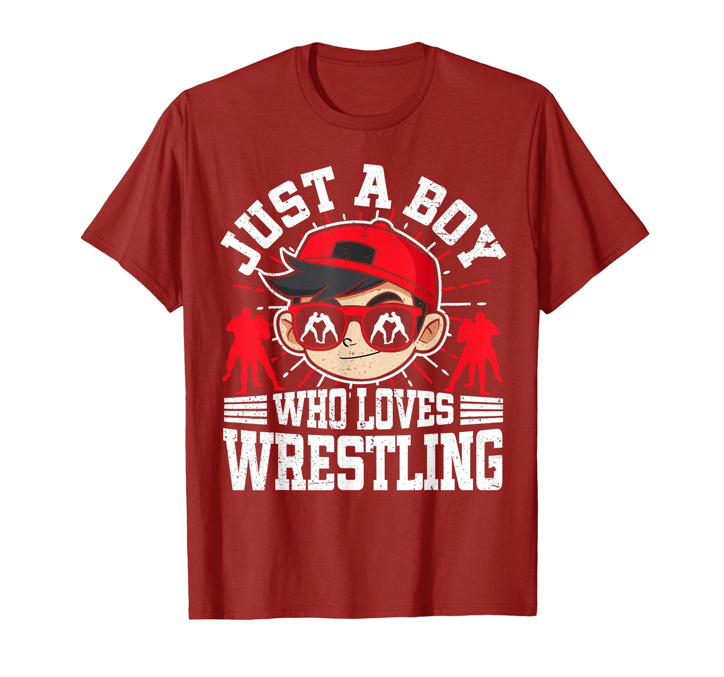 Just A Boy Who Loves Wrestling, Boys & Kids, Wrestler T-Shirt