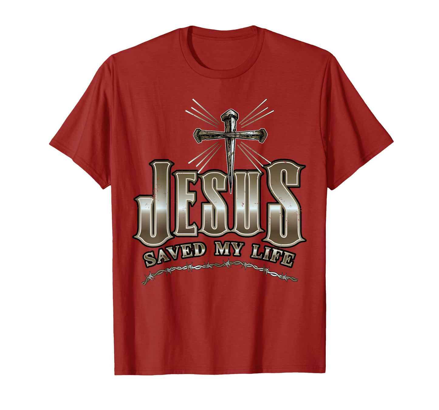 Cross Jesus Christ Saved My Life Christian Savior Religious T-Shirt