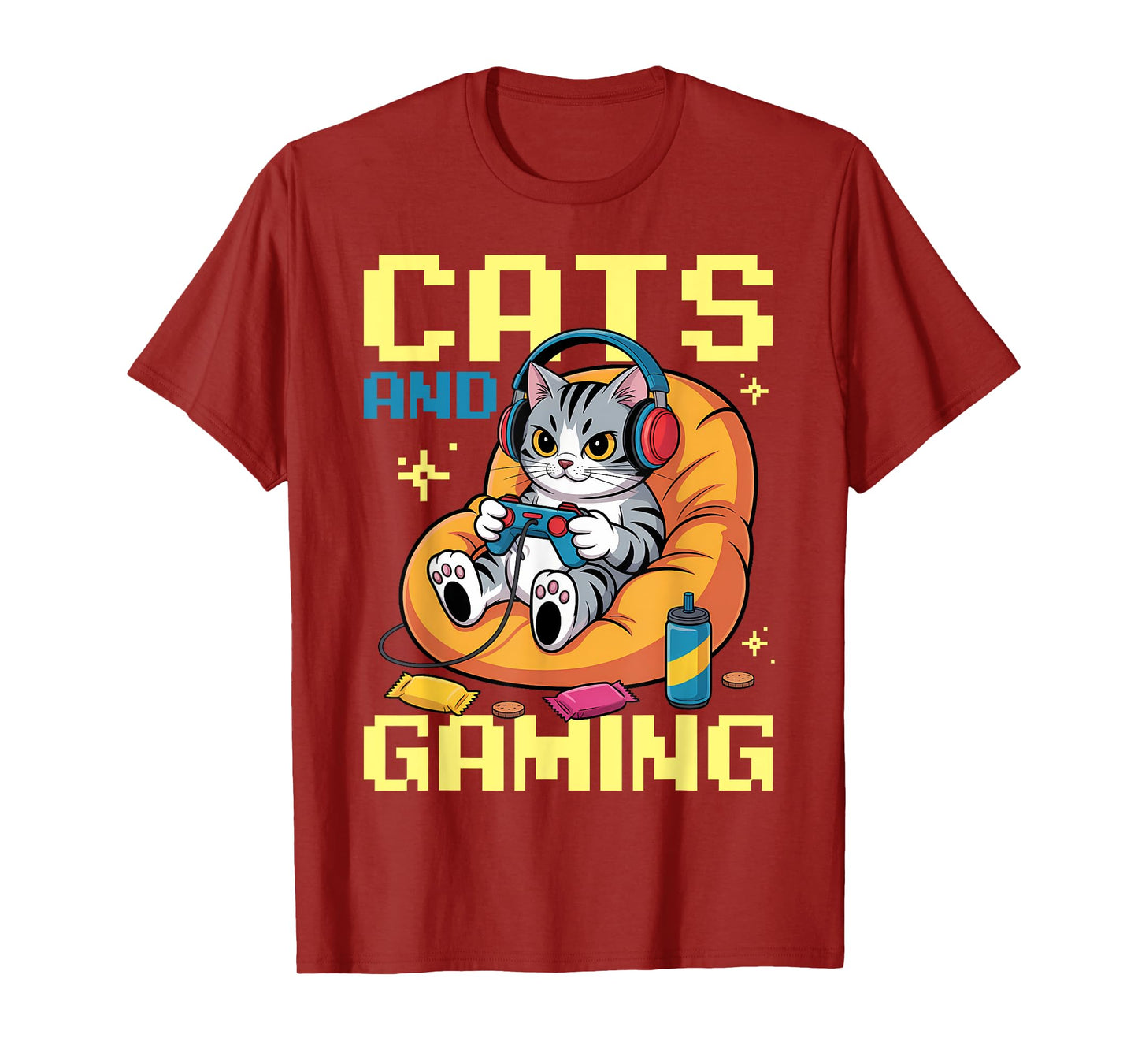 Gamer Gaming Cat Video Game T-Shirt