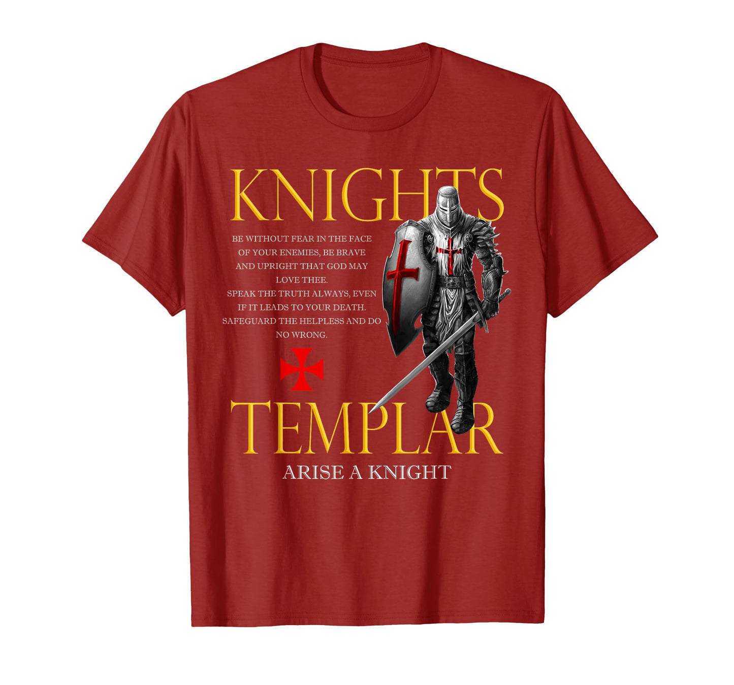 Knights Templar Christian Warrior For God Christian T-Shirt