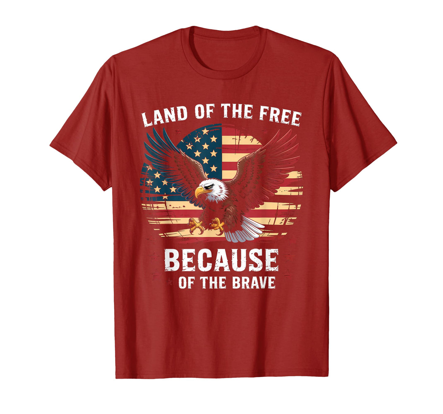 America Eagle Land of the Free Because of the Brave T-Shirt