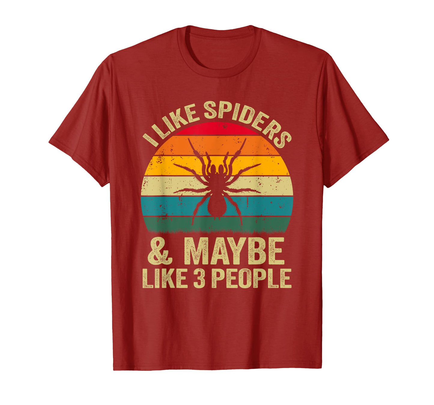 I Like Spiders And Maybe Like 3 People, Funny Spider Retro T-Shirt