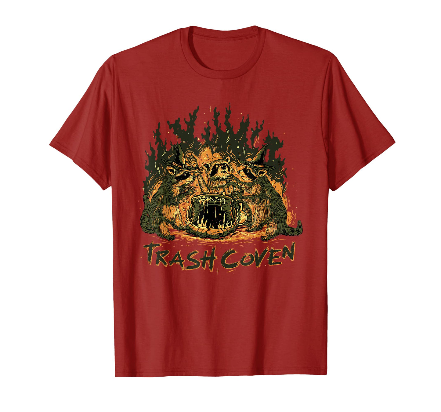 Trash Coven | Funny Wiccan Pagan Witch | Racoon | Animal T-Shirt