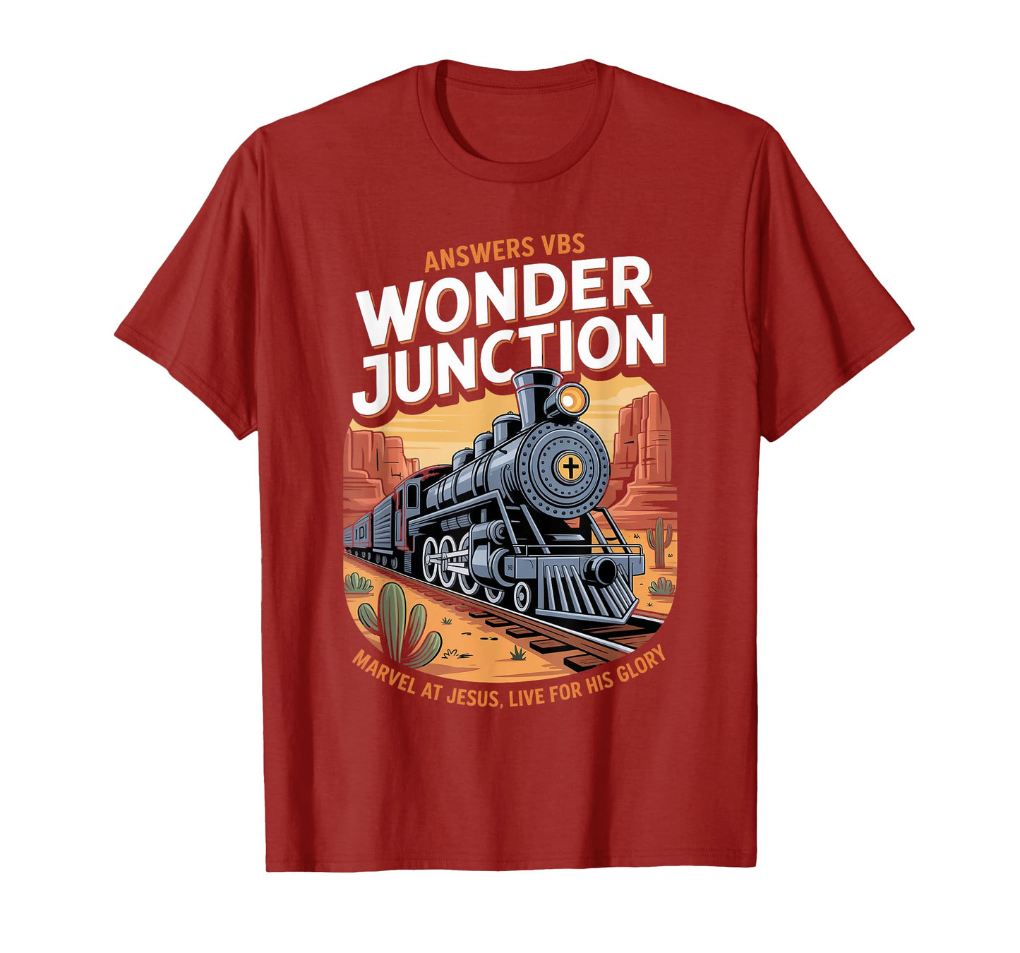 Vintage Answers VBS Wonder Junction Christian Train Theme T-Shirt