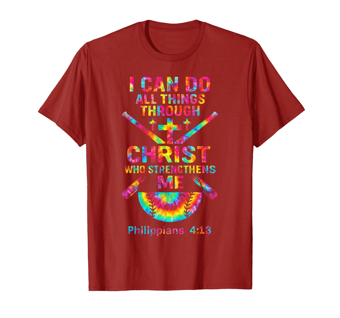 Christian Softball Athlete Christ Centered T-Shirt