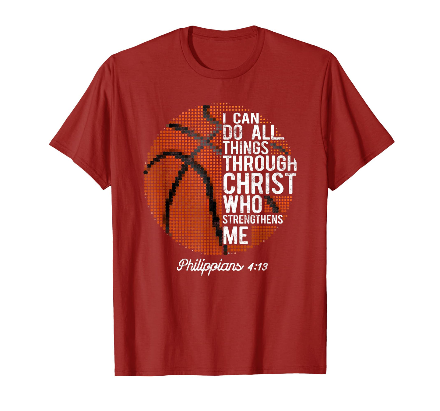 Christian Basketball I Can Do All Things Philippians 4:13 T-Shirt