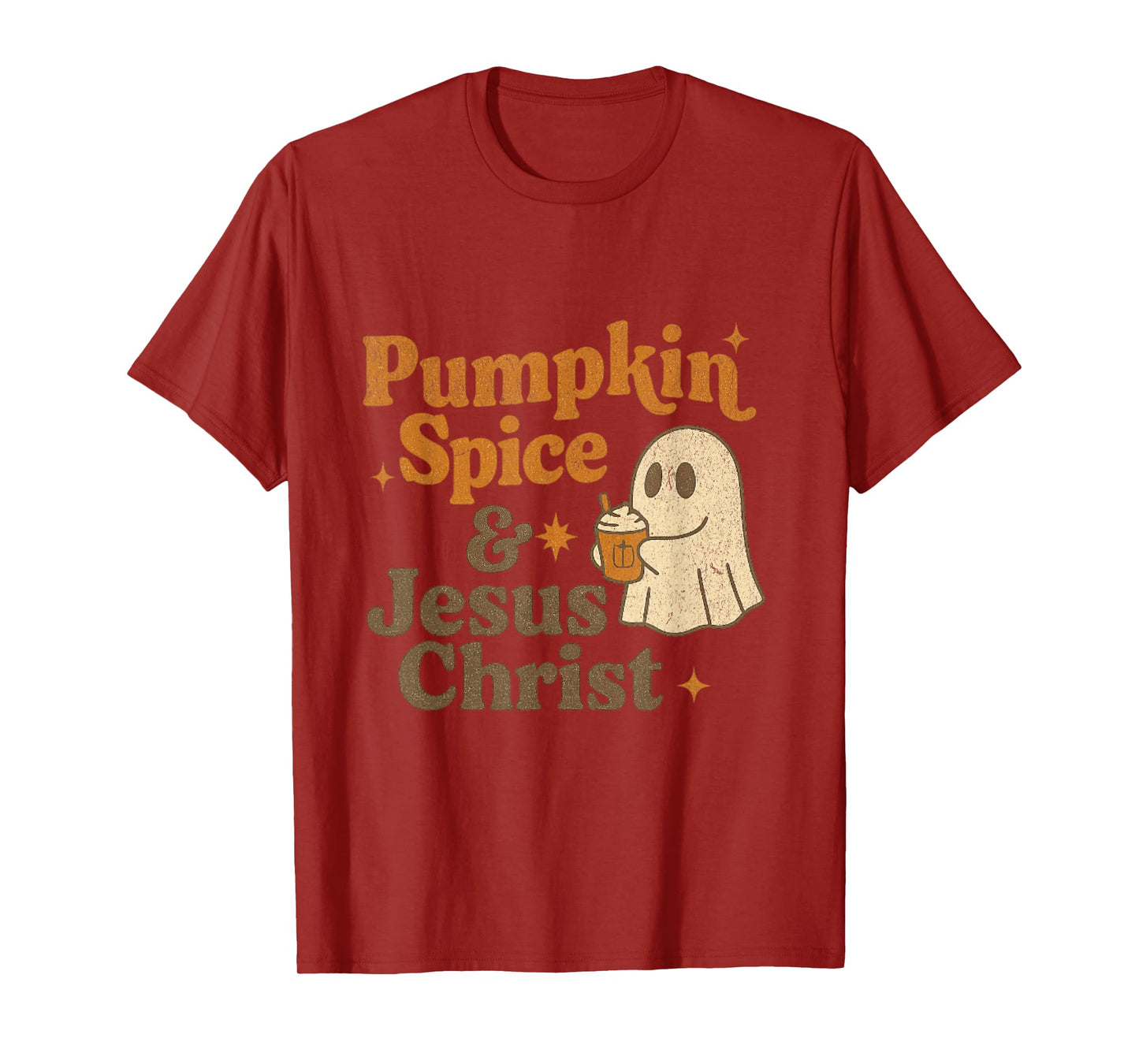 Jesus Christ Coffee and Fall Vibes Pumpkin Halloween T-Shirt