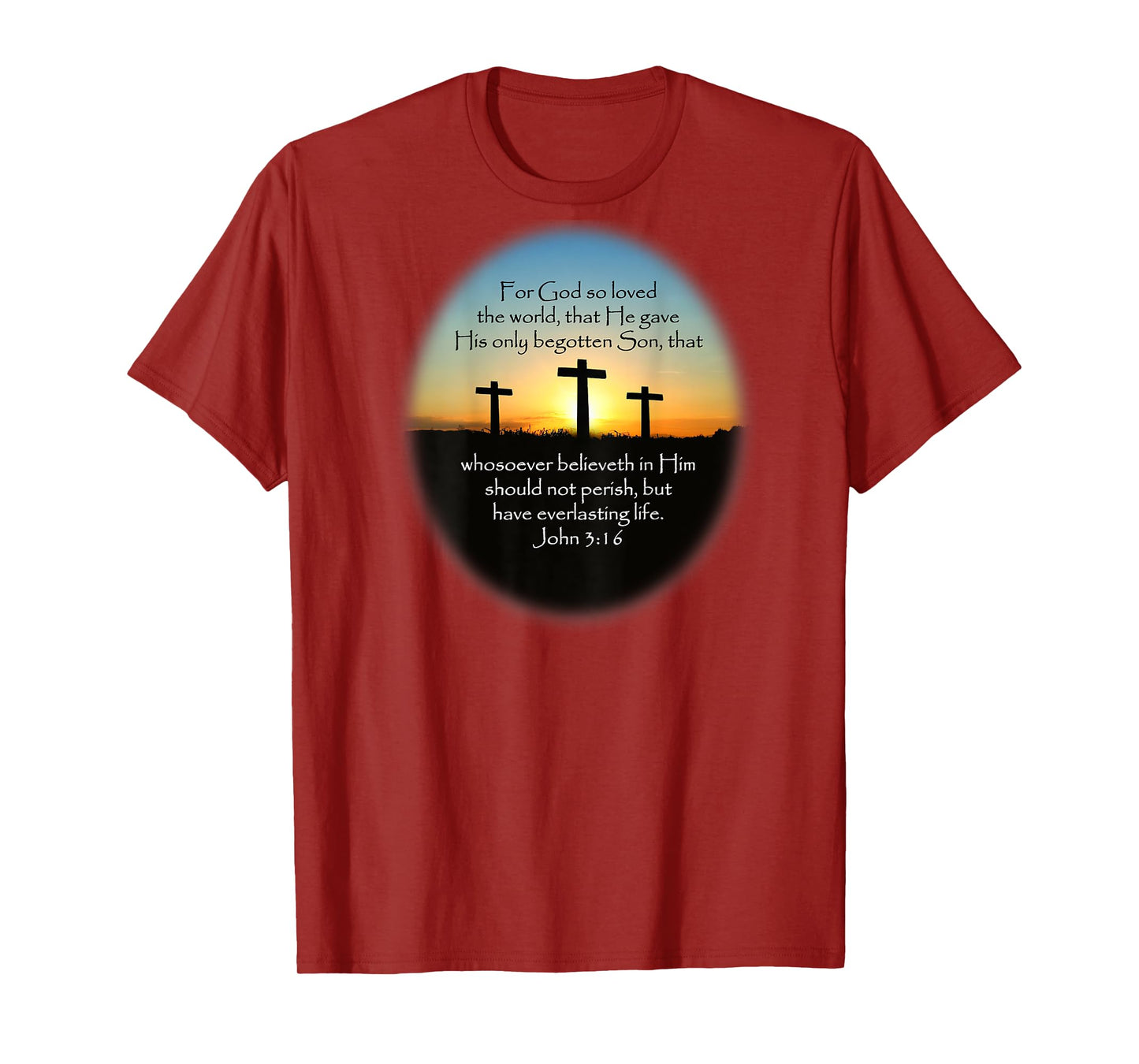 John 3:16 KJV Bible (Printed on back) T-Shirt
