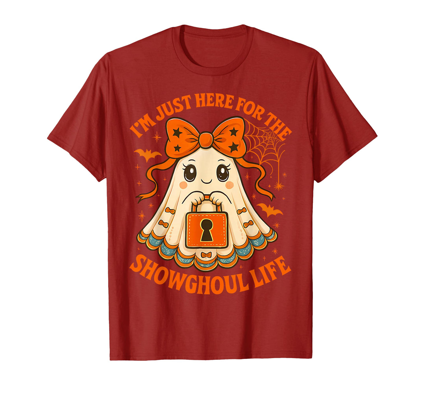 Halloween Showghoul Life Ghost Orange Bow Women Girl T-Shirt