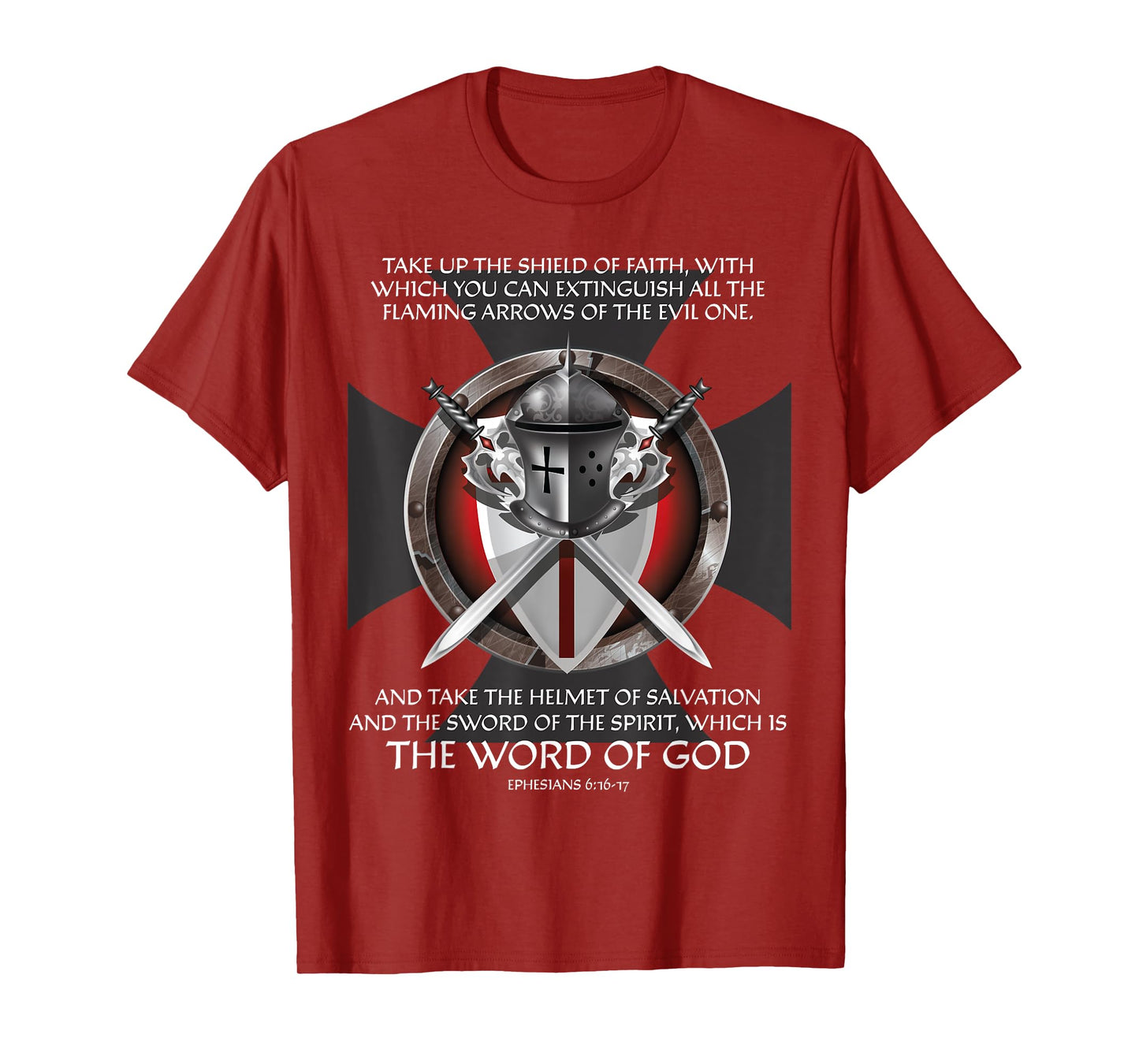 Armor of God Christian Bible Verse Religious Faith Graphic T-Shirt