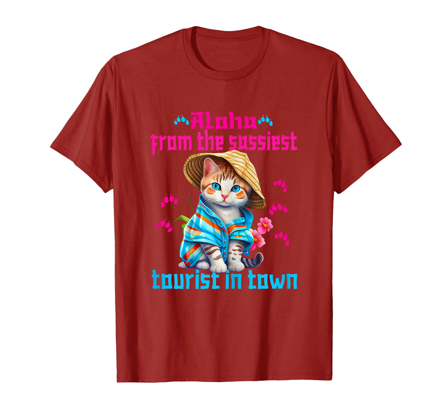 Aloha from the sassiest tourist in town.Funny Summer cats T-Shirt