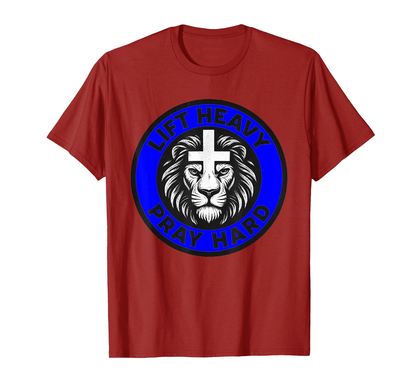 Lift Heavy Pray Hard Gym Workout Religious Christian Faith T-Shirt