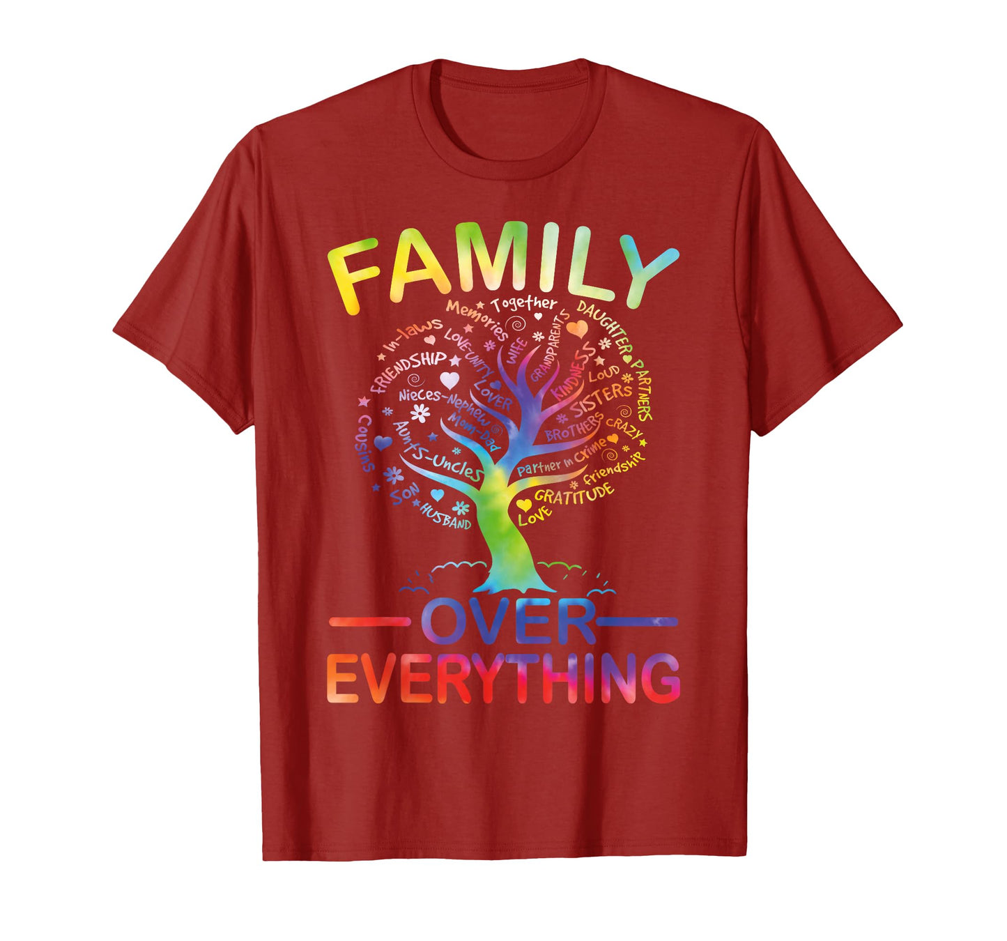 Family Over Everything Family Reunion Party Matching Tie Dye T-Shirt