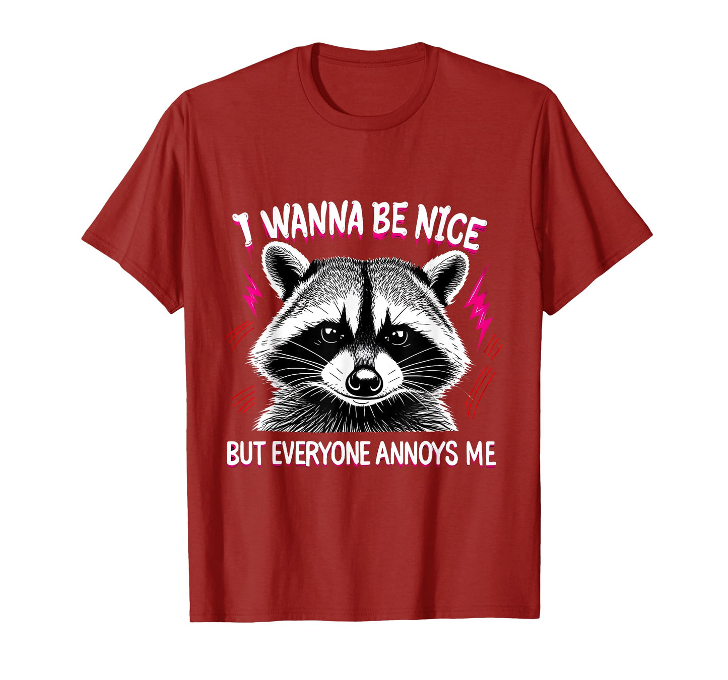 Funny Raccoon Grumpy Humor Sass Mood Aesthetic Animal T-Shirt