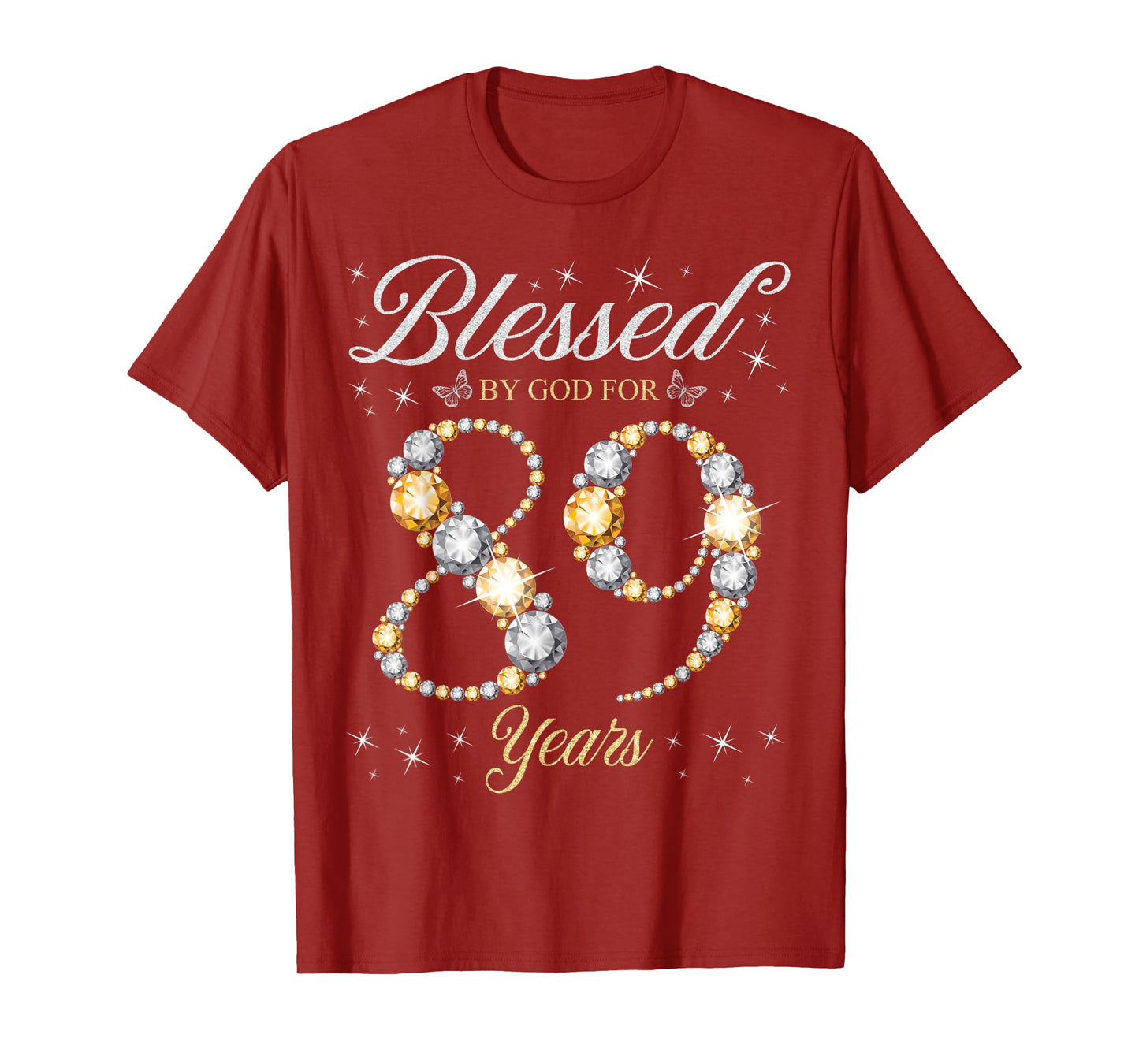 Blessed By God For 89 Years Old 89th Birthday Party T-Shirt