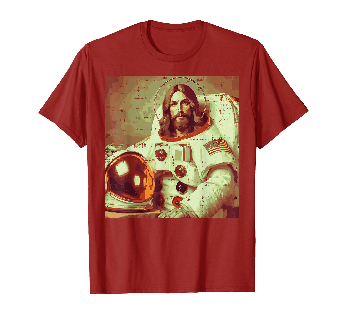 Astronaut Jesus God Space Religious Christian Men Women Kids T-Shirt
