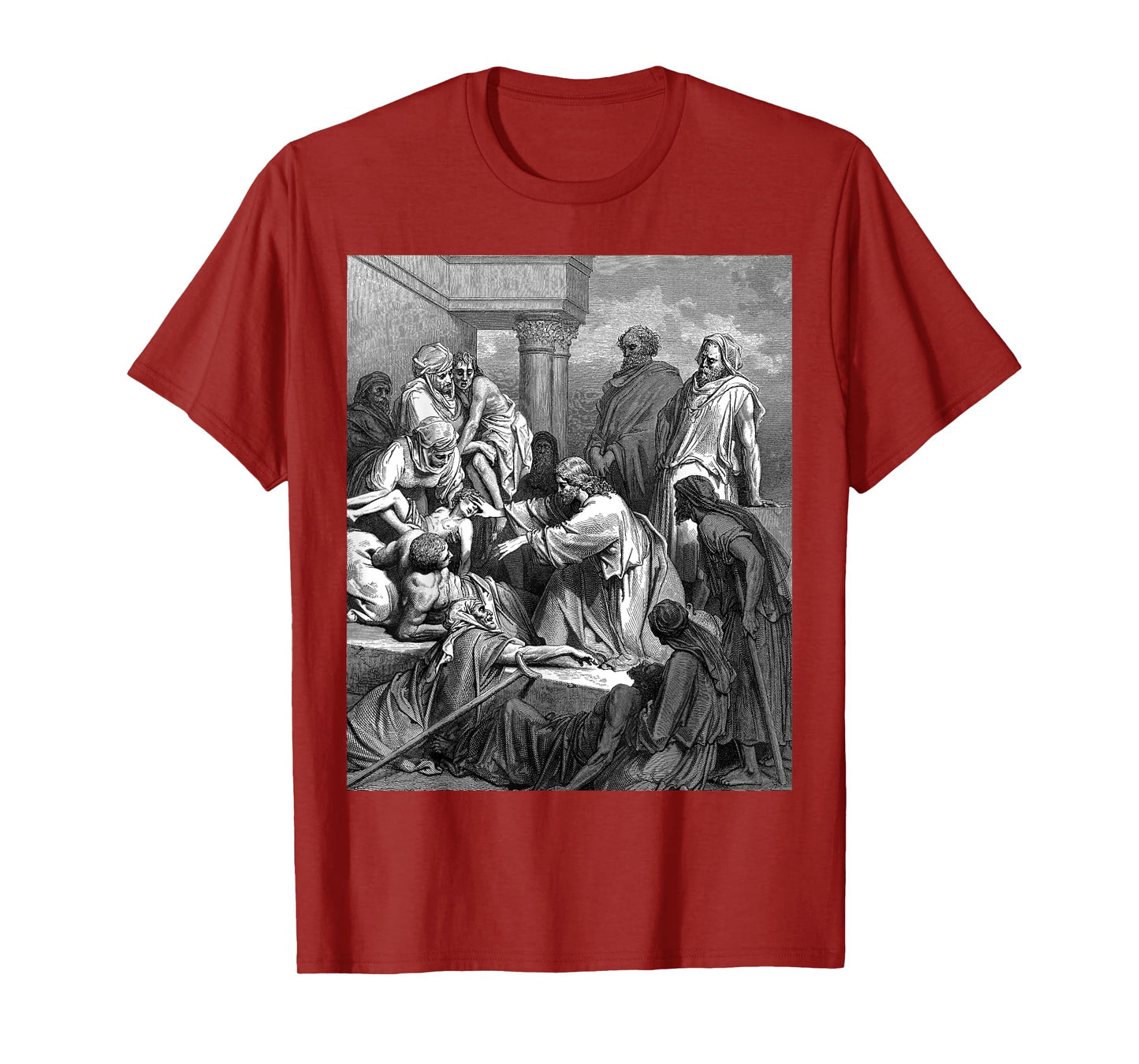 Jesus Healing the Sick Gustave Dore Religious Biblical Art T-Shirt