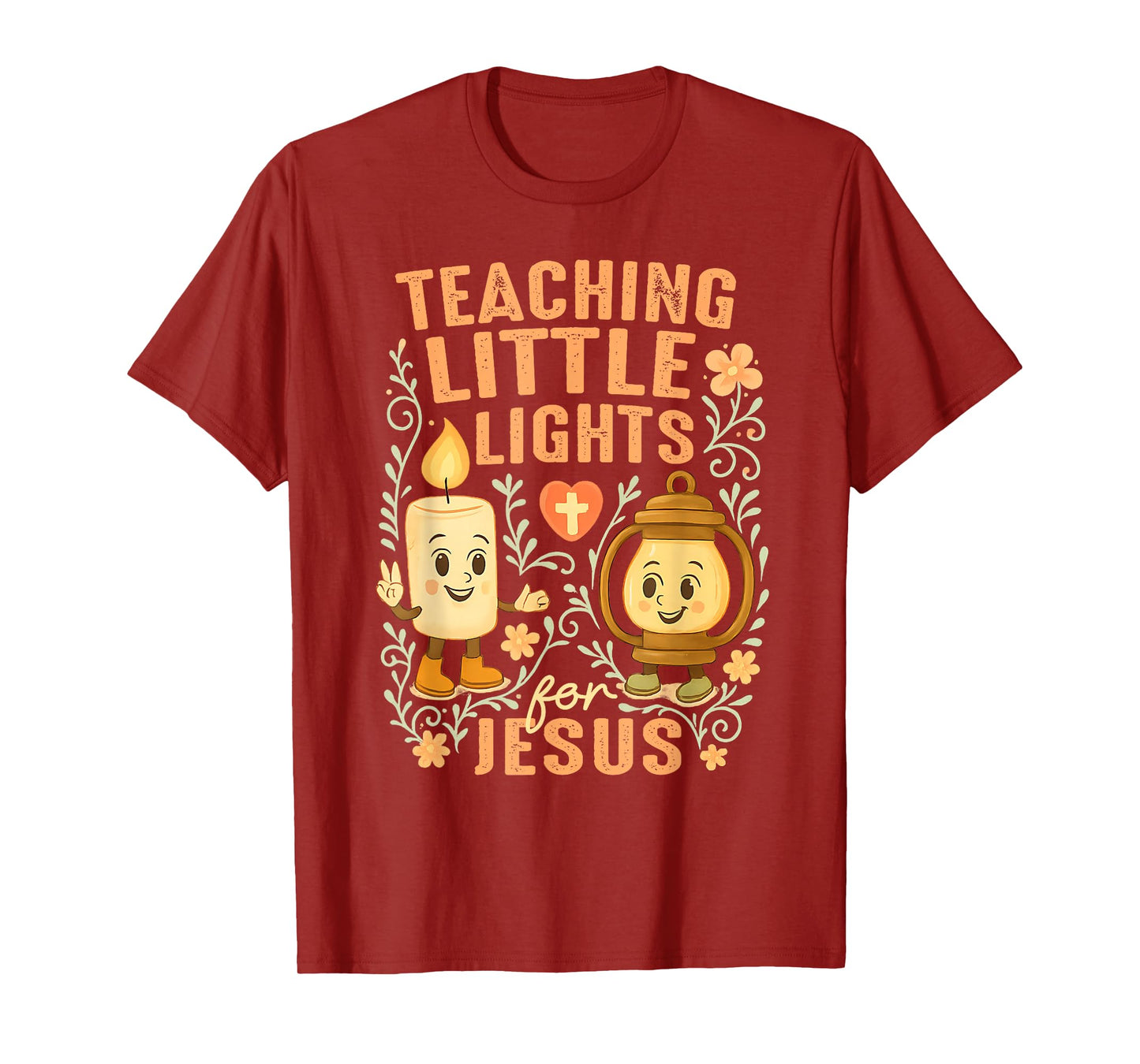 Jesus Retro Cartoon Teaching Little Lights for Jesus T-Shirt