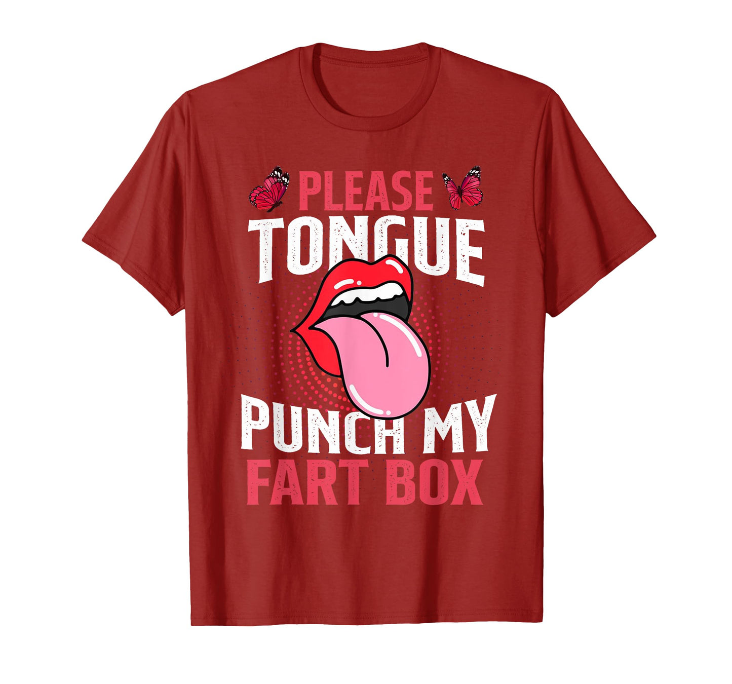 Inappropriate Please Tongue Punch Funny Cringe T-Shirt