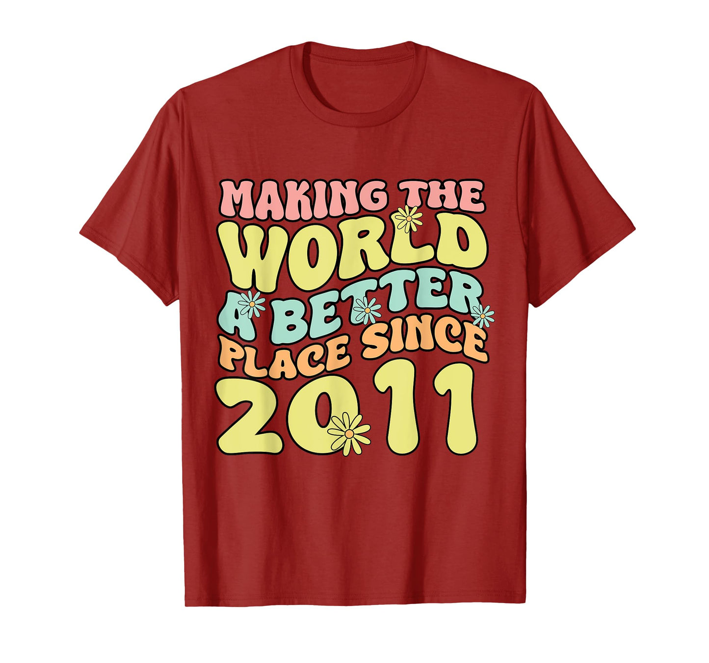 2011 Birthday , Making The World A Better Place Since 2011 T-Shirt