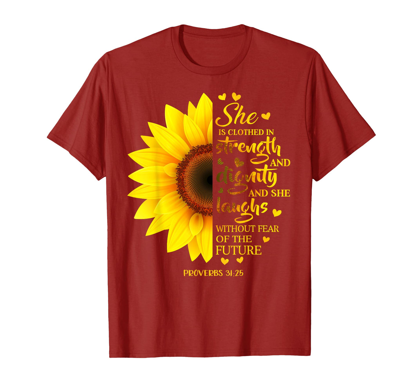 Sunflower Prayer Christians Bible Verse Faith T-Shirt